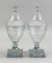 PAIR OF IRISH CUT CRYSTAL SWEE