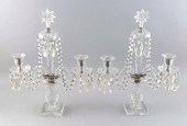 PAIR OF IRISH CUT-CRYSTAL MANT