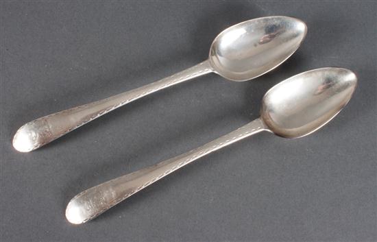 Pair of Irish engraved sterling