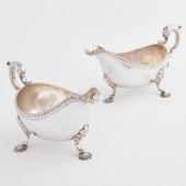 PAIR OF IRISH GEROGE III SILVE