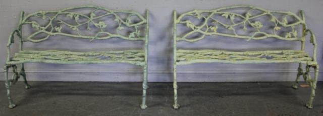 Pair of Iron Benches.From an Old