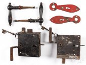 PAIR OF IRON DOOR LOCKS, CA. 1