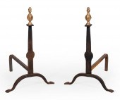 PAIR OF IRON KNIFE BLADE ANDIR