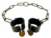 PAIR OF IRON MANACLES/ LEG SHA