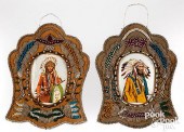PAIR OF IROQUOIS INDIAN BEADED