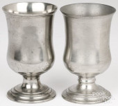 PAIR OF ISRAEL TRASK PEWTER CH
