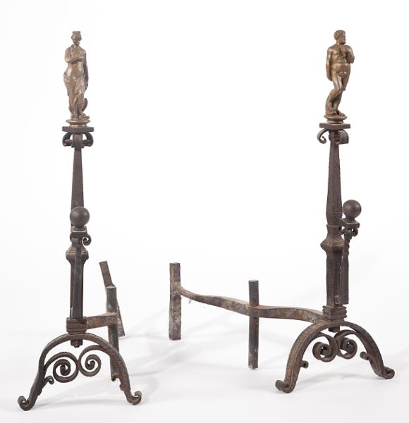 Pair of Italian Andirons17th