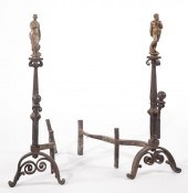 Pair of Italian Andirons17th c