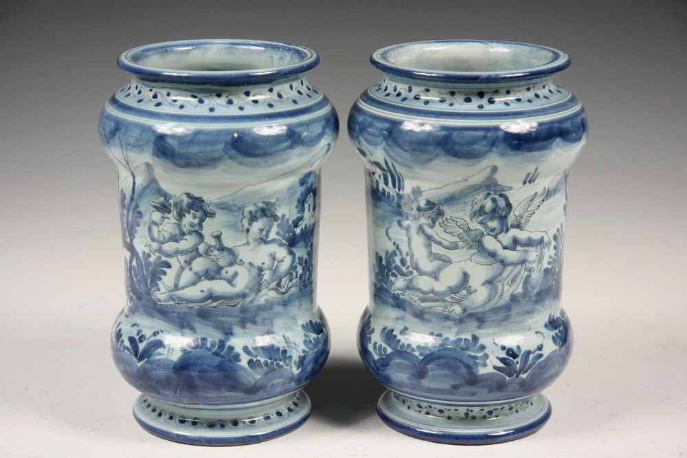 PAIR OF ITALIAN APOTHECARY JARS -
