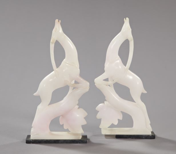 Pair of Italian Art Deco Carved
