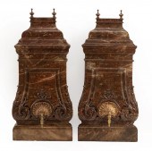 PAIR OF ITALIAN BAROQUE FAUX M