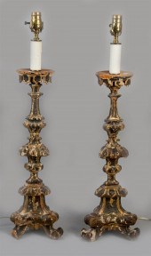 PAIR OF ITALIAN BAROQUE POLYCH