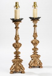 PAIR OF ITALIAN BAROQUE-STYLE
