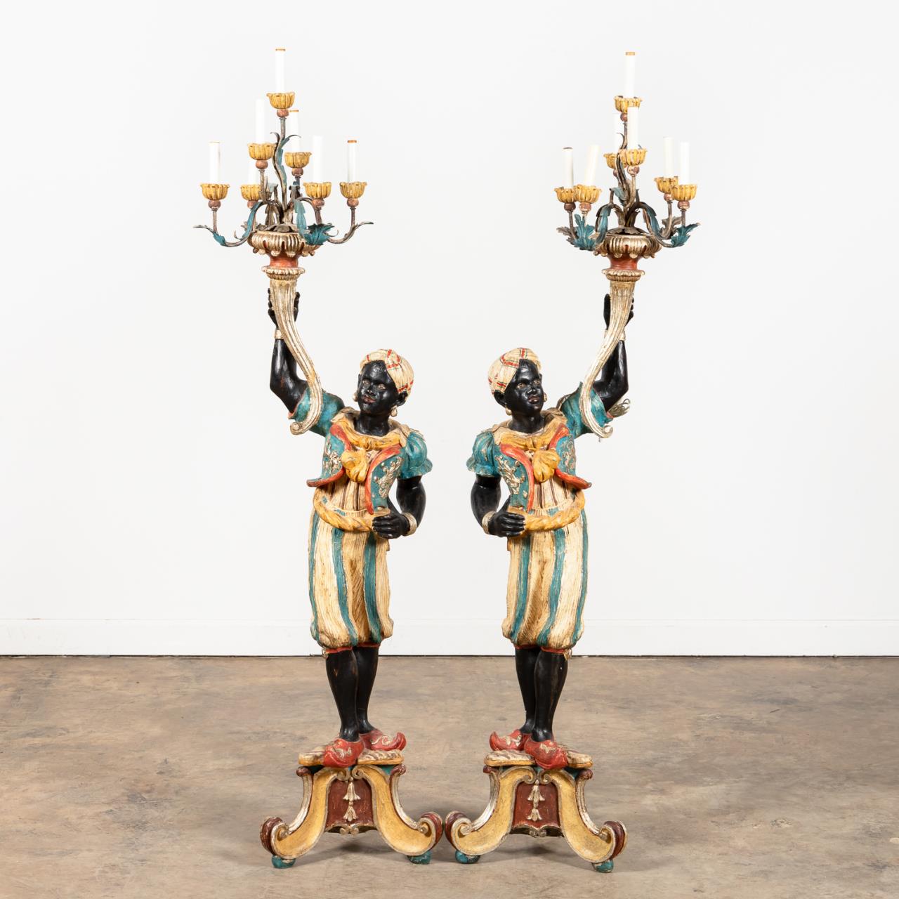 PAIR OF ITALIAN BLACKAMOOR