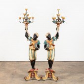 PAIR OF ITALIAN BLACKAMOOR SEV