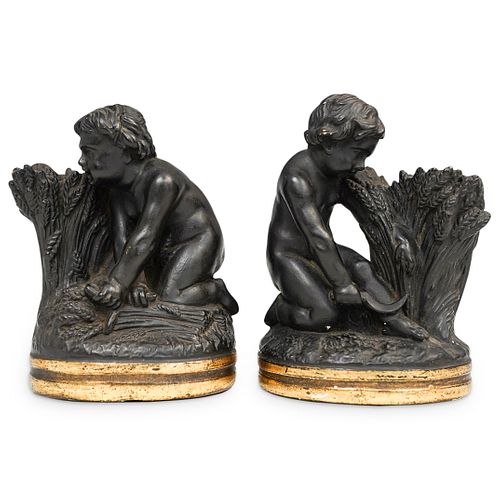 PAIR OF ITALIAN BORGHESE BLACK