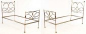 PAIR OF ITALIAN BRONZE AND IRO