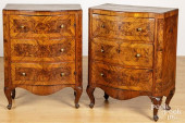 PAIR OF ITALIAN BURL VENEER CA