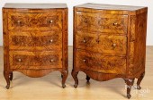 PAIR OF ITALIAN BURL VENEER CA