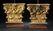 Pair of Italian Carved and Gil