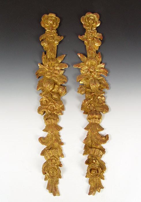 PAIR OF ITALIAN CARVED AND GILDED
