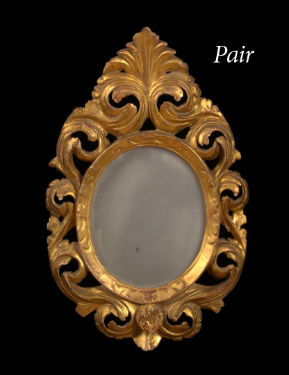 Pair of Italian Carved Giltwood