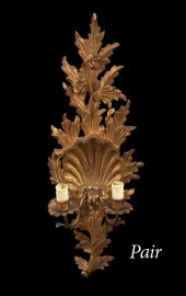 Pair of Italian Carved Giltwoo