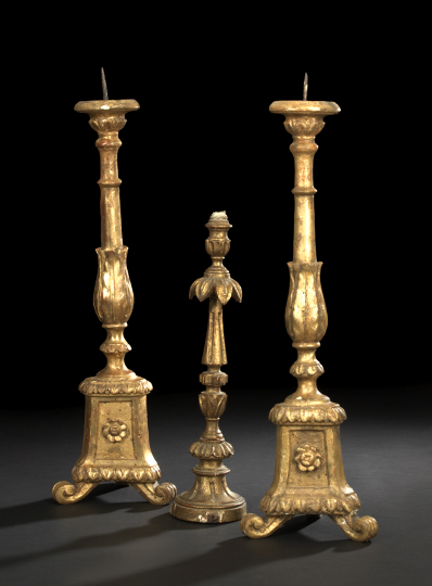 Pair of Italian Carved Giltwood