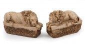 PAIR OF ITALIAN CARVED MARBLE