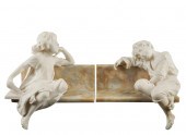PAIR OF ITALIAN CARVED MARBLE