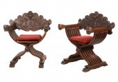 PAIR OF ITALIAN CARVED SAVONAR
