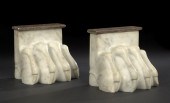 Pair of Italian Carved White M