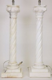 PAIR OF ITALIAN CARVED WHITE M
