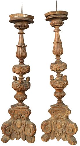 PAIR OF ITALIAN CARVED WOOD