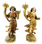 PAIR OF ITALIAN CARVED WOODEN