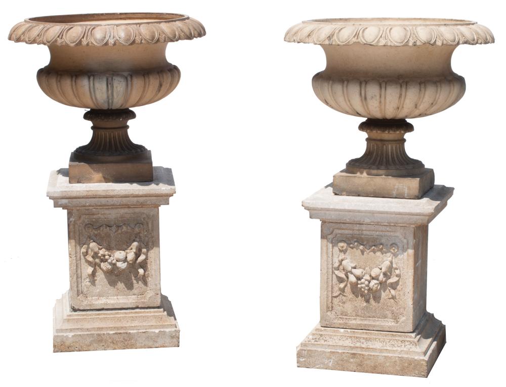 PAIR OF ITALIAN CAST-STONE GARDEN
