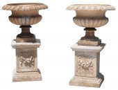 PAIR OF ITALIAN CAST-STONE GAR
