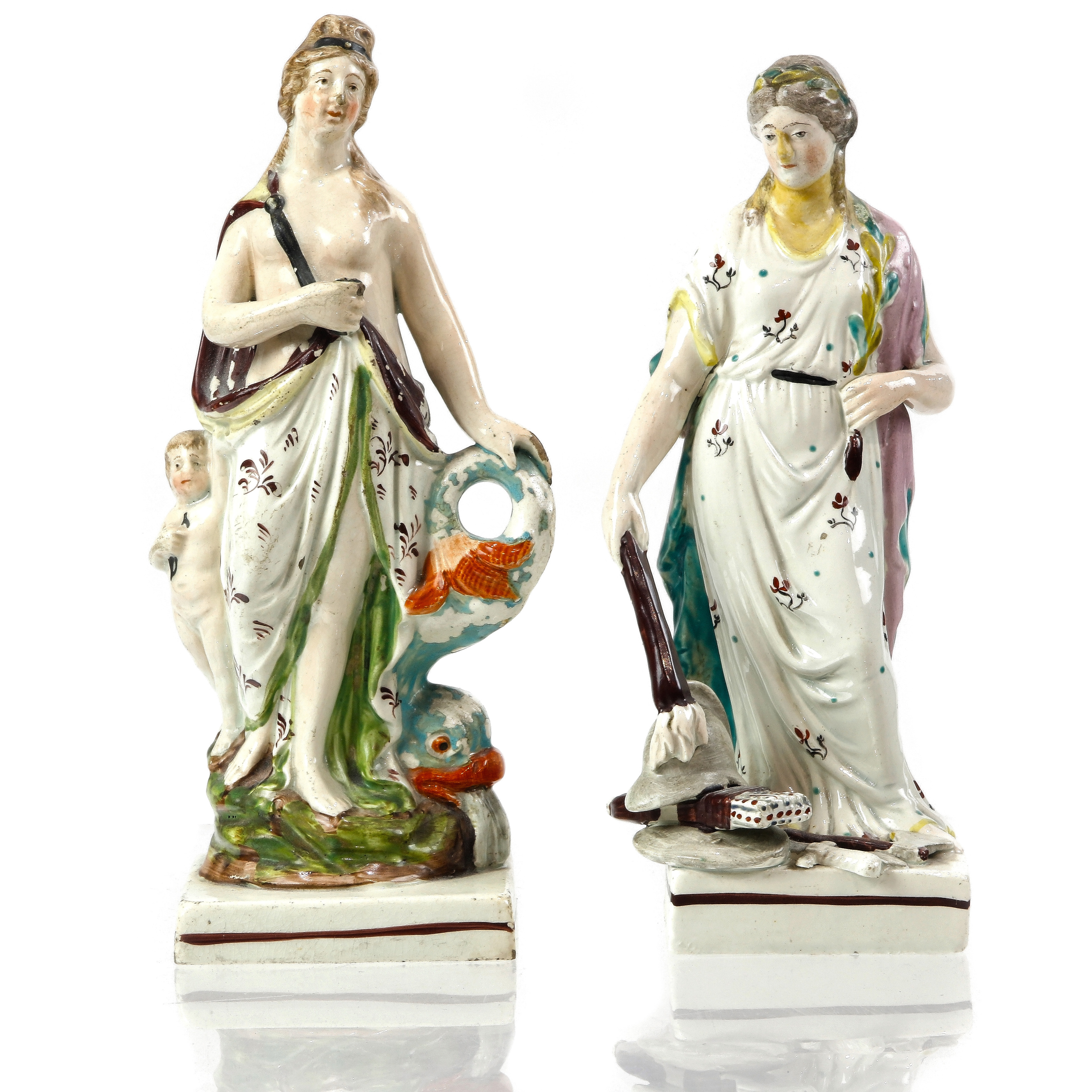 PAIR OF ITALIAN CERAMIC FIGURINES