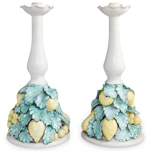 PAIR OF ITALIAN CERAMIC LARGE