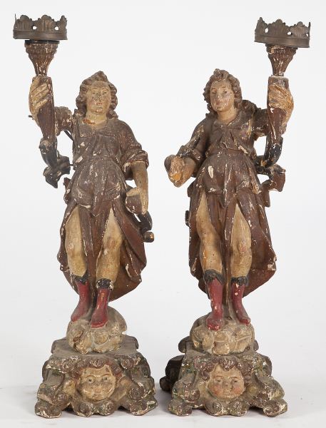 Pair of Italian Crusading Angel