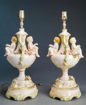 PAIR OF ITALIAN DECORATED AND