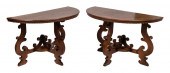 PAIR OF ITALIAN DEMILUNE SIDE