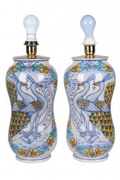 PAIR OF ITALIAN DERUTA CERAMIC