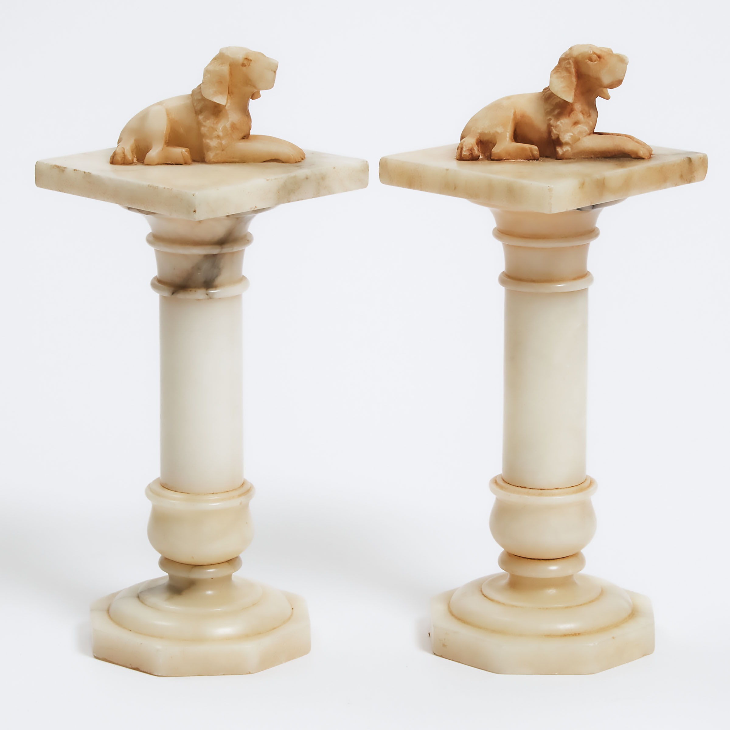Pair of Italian Dog Form Mantle