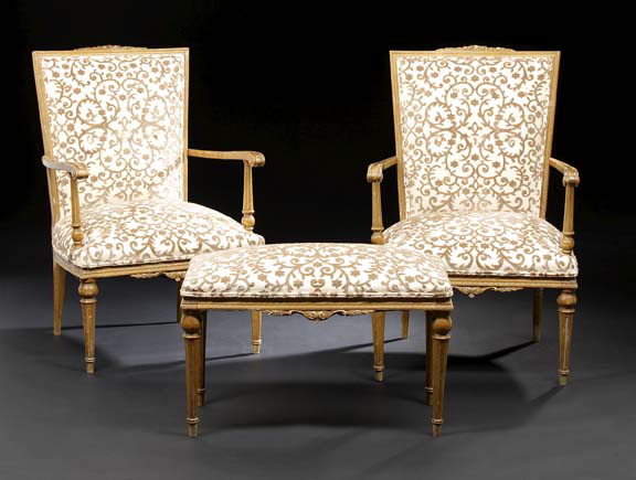 Pair of Italian Fruitwood Fauteuils