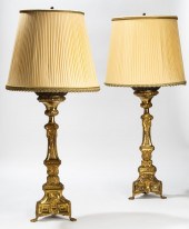 PAIR OF ITALIAN GILT BRASS ALT