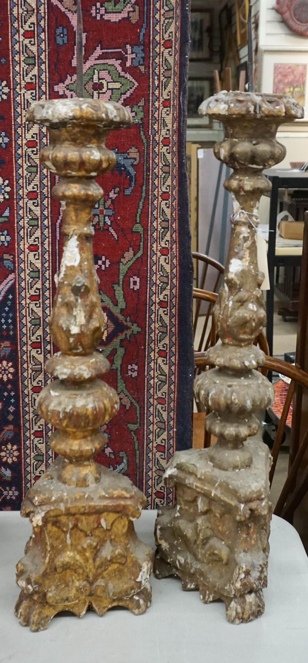 PAIR OF ITALIAN GILT DECORATED