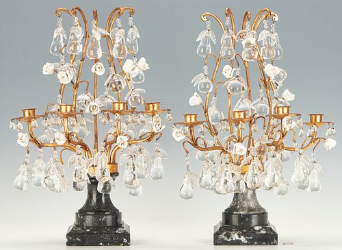 PAIR OF ITALIAN GILT METAL & ROCK