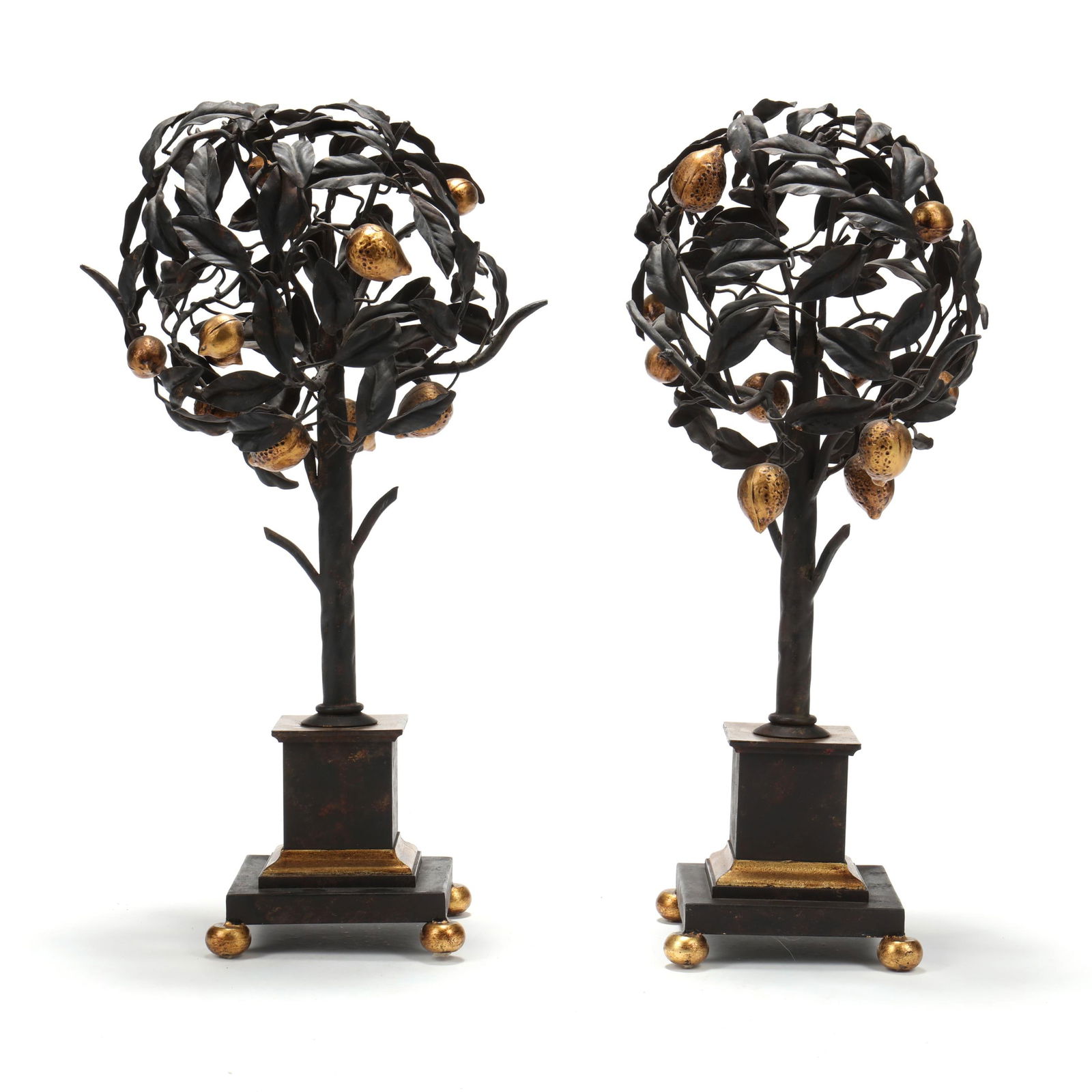 PAIR OF ITALIAN GILT MIXED METAL