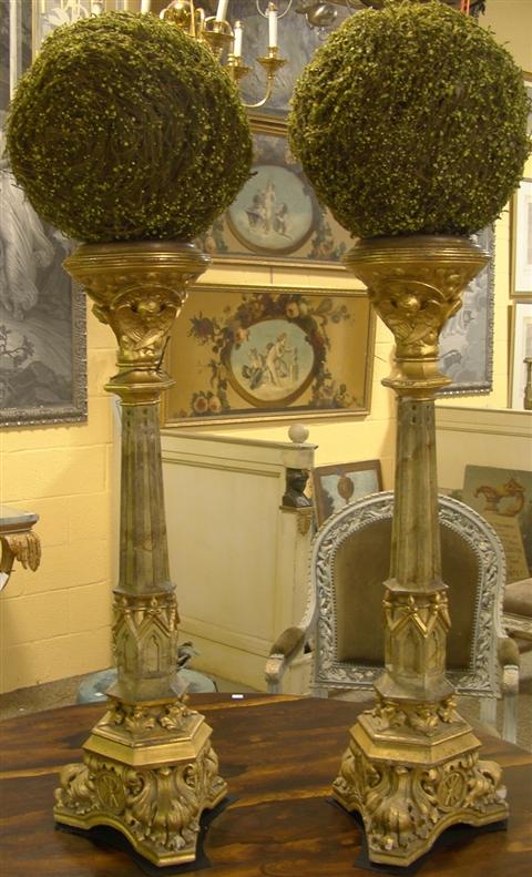 PAIR OF ITALIAN GILT WOOD FAUX